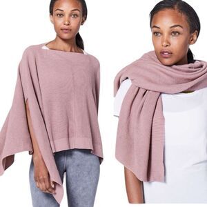 Lululemon Forward Flow Cape or Scarf Bamboo & Cashmere Vintage Mauve One Size